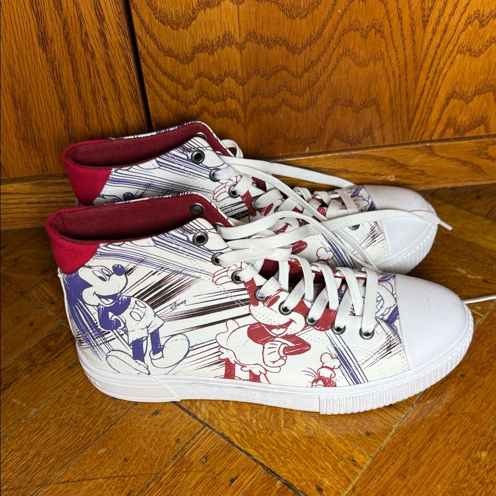 Tommy Hilfiger Disney White High-Top Sneakers with Red and Blue Accents